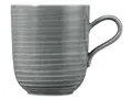 Produktbild: Seltmann Weiden Terra Kaffeebecher, 400 ml, Henkelbecher mit spiralförmigem Relief, Spülmaschinen- und mikrowellenfest, Porzellan, Perlgrau
