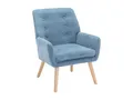 Produktbild: Vente-unique - Sessel mit gerader Rückenlehne 1 Serino - Polyester - blau