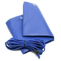 Produktbild: Wiltec Anhänger Flachplane mit Seil 257,5x134,5x5 cm Schutzplane Abdeckplane PVC