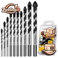 Produktbild: 10-teiliges Fliesenbohrer Set & Glasbohrer Set, 7 Größen, 1/8