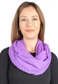 Produktbild: Weicher und leichter Damen Loop Schal Uni Farben Rundschal Ganzjahres Schal Schlauchschal Accessoires - Carina (Lila P9)