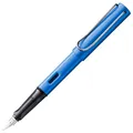 Produktbild: Lamy AL-star oceanblue Füller – Füllhalter mit ergonomischem Griff & polierter Linkshänder-Stahlfeder (LH) in Strichbreite M – leichtes Aluminiumgehäuse – inkl. Tintenpatrone T 10 blau