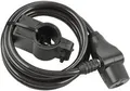 Produktbild: FISCHER Kabel-Fahrradschloss, Länge: 1.800 mm, schwarz mit Rahmenhalter, Durchmesser: 8 mm, festes, flexibles - 1 Stück (85849)