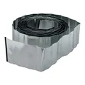 Produktbild: Relaxdays Rasenkante 10m, Beetbegrenzung aus Metall, verzinkt, flexibel, Umrandung f. Beet oder Rasen, 16cm hoch, silber