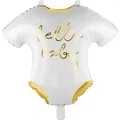 Produktbild: Partydeco Folienballon Baby romper Gold/Weiss (1 x) (FB64-008-019ME)