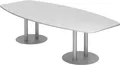 Produktbild: HAMMERBACHER Konferenztisch Konferenztisch T-Serie 280x130/85cm Säulenfuß weiß/silber