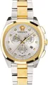 Produktbild: Versace VE7CA0823 New Chrono Geo silber gold Edelstahl Herren Uhr NEU