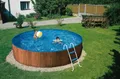 Produktbild: myPOOL Poolset Splash mit Kartuschen Filteranlage - Holzoptik Ø 3,60 x 0,90 m - Gr. 2