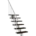 Produktbild: Dolle Außentreppe Gardenstep 80cm breit 6 Stufen Trimax dunkelbraun 111-135cm Steigungshöhe mit Geländer