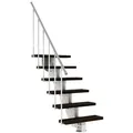 Produktbild: Dolle Außentreppe Gardenstep 80cm breit 6 Stufen Trimax dunkelbraun 111-135cm Steigungshöhe mit Geländer