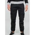 Produktbild: Alpha Industries Cargohose Jet Pant mit seitlichen Cargotaschen und Kordelzug am Beinabschluss schwarz 33