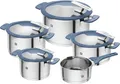 Produktbild: ZWILLING Simplify 5-teiliges Kochtopf-Set, Induktionsgeeignet mit Stay-Cool-Griffen & Ausgießer in Taubenblau