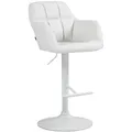 Produktbild: CLP Barhocker Natoma Kunstleder I 360° Drehbar, Metallgestell Höhenverstellbar Mit Fußstütze I Küchenhocker Mit Gepolsterter Sitzfläche
