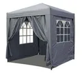 Produktbild: QUICK STAR Pop-Up-Pavillon 2 x 2 m Smoky Grau  mit 4 Easy-Klett Seitenwänden