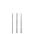 Produktbild: BIGPACK 3 x Rohrpfosten zum Einbetonieren, Ø 6 cm, Länge 2,5 m, aus Stahl
