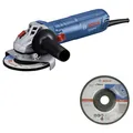 Produktbild: Bosch Professional Winkelschleifer GWS 12-125 (Scheiben-Ø: 125mm, Leistung 1200 W, Wiederanlaufschutz, inkl. Schleifscheibe, Schutzhaube, Spannmutter, Standard-Zusatzhandgriff)