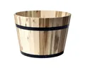 Produktbild: colourliving Pflanzkübel Pflanzkübel Holz rund 29 cm Holzfass Blumenkübel Blumentopf Akazieholz (1x Holzfass), Wasserablaufloch, Naturprodukt, Pflanztopf