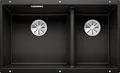 Produktbild: BLANCO SUBLINE 430/270-U | Granitspüle aus SILGRANIT schwarz | Einbauart: Unterbau | Hauptbecken links | für 80 cm breite Unterschränke | Ein Ausschnitt und nur einmal montiert | [75,5x46x21,2 cm]