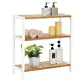Produktbild: Regal aus Bambus Schuhregal mit 3 Ebenen Pflanzenregal multifunktional BCB33WN