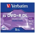 Produktbild: DVD+R  VERBATIM 8,5 GB   5er Jewel DL 8x