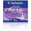 Produktbild: Verbatim DVD+R DL 8.5 GB 5er Jewelcase (43541)