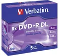 Produktbild: Verbatim DVD-Rohling DVD+R 8.5 GB Rohlinge 5 St Jewelcase 43541