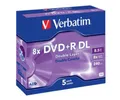 Produktbild: Verbatim DVD-Rohling 5 Verbatim Rohlinge DVD+R Double Layer 8,5GB 8x Jewelcase