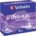 Produktbild: Verbatim 43541 DVD+R DL Rohling 8.5 GB 5 St. Jewelcase