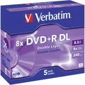 Produktbild: 5er Multipack Verbatim 43541 DVD+R DL Rohling 8.5 GB 5 St. Jewelcase