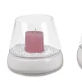 Produktbild: Windlicht, Kerzenglas WHITE konisch rund H. 19cm Keramik mit Glasaufsatz Formano