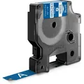 Produktbild: Original Dymo 1805243 Etiketten weiß auf blau 12mm x 55m