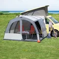 Produktbild: dwt Rapid Air II Busvorzelt freistehend und aufblasbar 340x240 cm grau m.Vordach