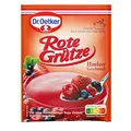 Produktbild: Dr. Oetker Rote Grütze Himbeer-Geschmack 11er Pack, 11 x 3 x 40 g Dessertpulver für Rote Grütze Genuss mit Himbeer-Geschmack, vegan