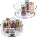 Produktbild: mDesign Drehteller Organizer 2er Set Gewürzregal Ordnungssystem Transparent