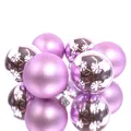 Produktbild: Decoris® Christbaumkugeln Lilac Breeze lila Ø 8 cm 6er Pack - Glas