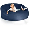 Produktbild: Green Bean Riesen-Sitzsack, Dunkelblau, Textil, Rund, 180x120x180 cm, Hergestellt in Deutschland, Wohnzimmer, Hocker, Sitzsäcke, XXL Sitzsäcke