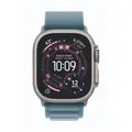 Produktbild: Apple Watch Ultra 3 Cellular 49mm Natur Titan Gehäuse mit Hellblau Alpine Loop - Large