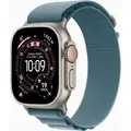 Produktbild: Apple Watch Ultra 3 GPS + Cellular Natural Titanium, Light Blue Alpine Loop Large, MEWP4QF/A, 49 mm - Silber