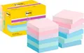 Produktbild: Post It Post-it® Haftnotizen Super Sticky Notes 622-12SS-SOUL, B 47,6 x T 47,6 mm, PEFC®-Papier, farbig, 12 Blöcke, 90 Blatt/Block 665694