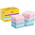 Produktbild: Post-it Super Sticky Haftnotizen 622-12SS-SOUL 47,6 x 47,6 mm 90 Blatt pro Block Blau, Grün, Rosa, Violett Quadratisch Unliniert 12 Stück
