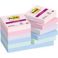 Produktbild: Post-it Haftnotizen Super Sticky Soulful, pastell, 48 x 48mm, selbstklebend, 12x 90 Blatt