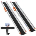 Produktbild: LIEKUMM 2 x 122,5-214 cm Rollstuhlrampe für Treppen, 300 kg Tragkraft Rollstuhlrampe für Rollstuhl & Scooter, Auffahrrampe für Türschwellen, Bordsteine, Stufen, Elektro-rollstühle, Fahrräder