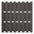 Produktbild: Groja WPC Fertigzaun 180x180cm gerillt anthrazit - Riegel EV1 4250260966370
