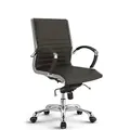 Produktbild: VERSEE Bürostuhl Montreal aus Echtleder, Braun, Sitzhöhe 46–54 cm