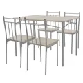 Produktbild: 5 tlg. Essgruppe Tischgruppe Sitzgruppe Küche Esszimmertisch 110 cm mit 4 Stühle