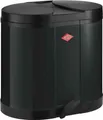 Produktbild: Wesco Doppel-Abfallsammler Öko-Sammler 170, Abfallsammler, Tretabfallsammler, Tretmülleimer, Mülleimer, Stahlblech, Schwarz, 2 x 15 L, 170611-62