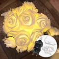 Produktbild: CozyHome LED Lichterkette Rosen Stecker -  5 Meter & 20 Blumen LED I Warmweiß