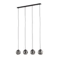 Produktbild: Lindby Pendelleuchte Valentina (Design, Modern) in Alu aus Glas (4 flammig E14) - Hängelampe Esstischlampe Hängeleuchte Wohnzimmerleuchte