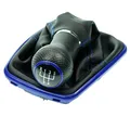 Produktbild: L & P Car Design L&P A253-5 Schaltsack Schaltmanschette Schwarz Naht Blau Schaltknauf 5 Gang 12mm kompatibel mit VW Golf 4 IV Rahmen Blau Knauf Plug Play Ersatzteil für 1J0711113