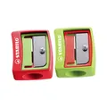 Produktbild: 1x STABILO Woody 3in1 Spezial Spitzer für dicke Buntstifte rot grün Kindersicher